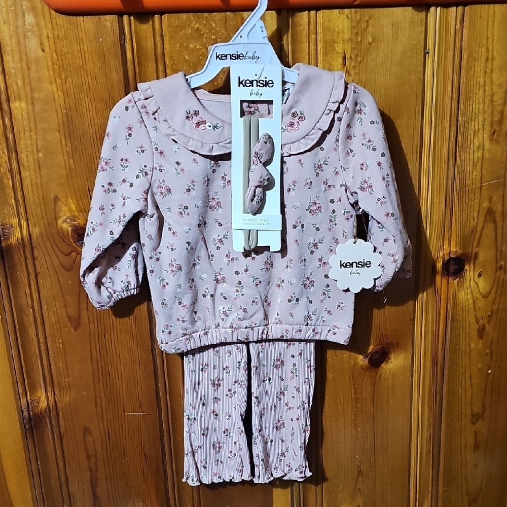 Kensie Pink Floral Pajama Set Matching Set